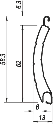 Profil PA-52 perforiert